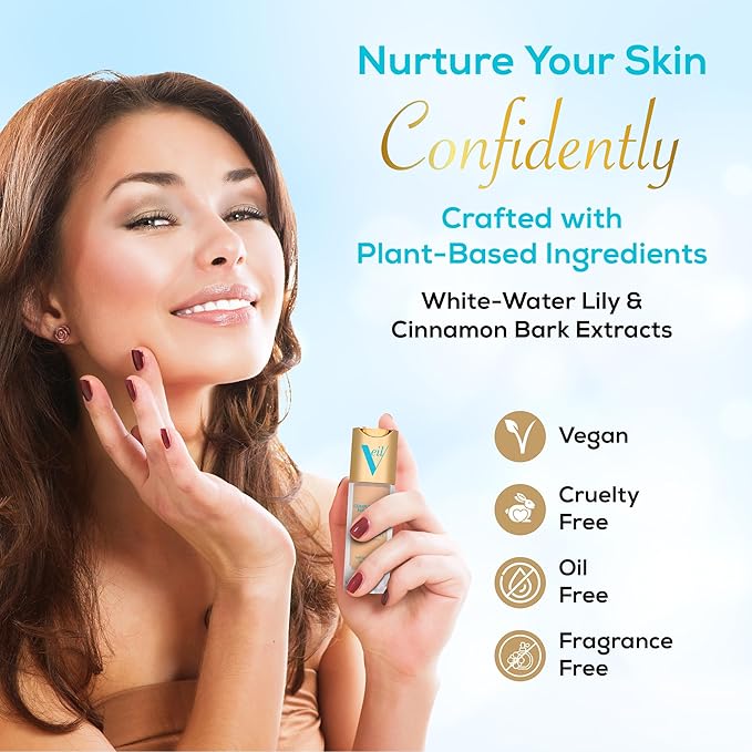 Veil Cosmetics Complexion Fix Liquid Foundation – Buildable Coverage – Water-Resistant, Hypoallergenic, Oil-Free, Cruelty-Free & Vegan – Lightweight & Brightening – Long Lasting (3N Medium Neutral)