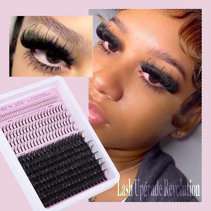100D Lash Clusters with Bottom Lashes Spikes Eyelash Clusters Multi-type Individual Lashes Thick DIY Lash Extension Kit Fairy Cluster Eyelash Extensions 5-20mm Wispy Cluster Lashes Spiky by CORUSCATE