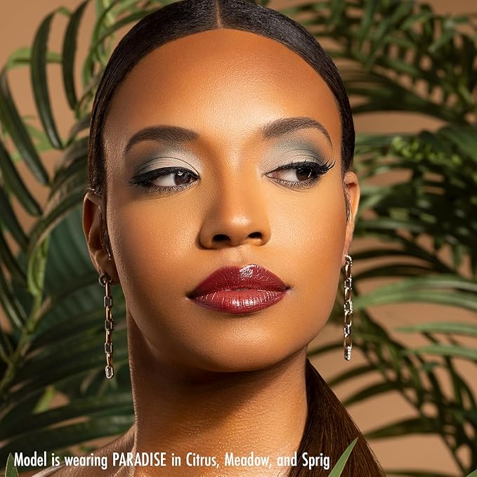 Black Radiance Brilliant Effects Eye Shadow Palette, 12 Intense Ultra Pigmented Powder, Buildable & Blendable Versatile Matte to Shimmer Finishes, Cruelty-Free & Vegan - Paradise