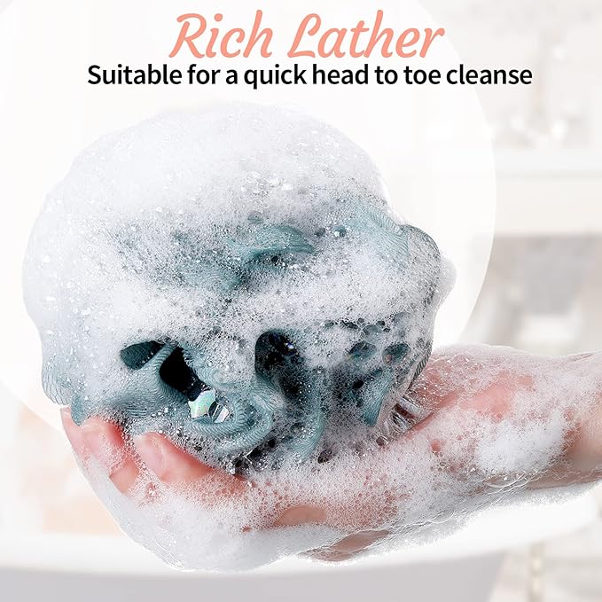 100 Pieces Bath Sponge Shower Loofahs Bulk 30g Soft Net Body Scrubber Sponge Ball Exfoliating Body Shower Pouf Bath Scrunchies for Men and Women (Regular Color)