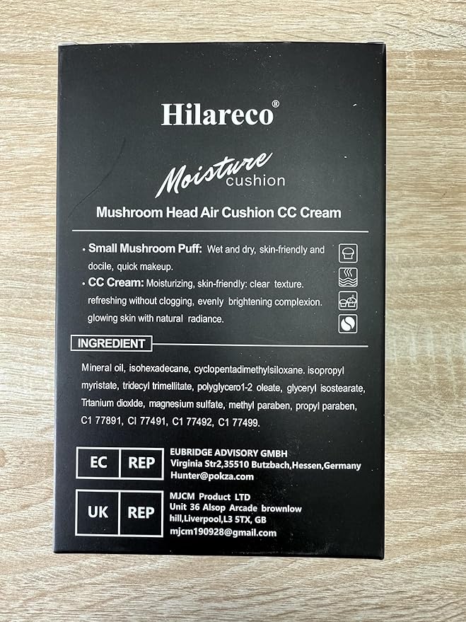 2 PCS Mushroom Head Air Cushion CC Cream Nature Foundation,Foundation Brush Powder Brush,Moisturizing Concealer, Bright Makeup Base Long Lasting (#02 Natural+#03 Warm Nude)