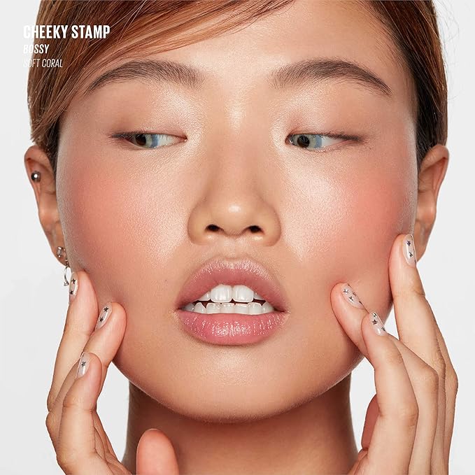 KAJA Blusher - Cheeky Stamp 03 Bossy | Kbeauty, Cute Makeup, Buildable & Blendable Shade with Heart-shaped Applicator, Sunkissed Finish, Travel size, Hygienic, Portable, Korean Makeup, 0.17 Oz