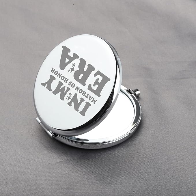 BAUNA Matron of Honor Gift MOH Proposal Gift Bridal Wedding Party Gift in My Matron of Honor Era Compact Mirror from Bride (Matron of Honor CMS)