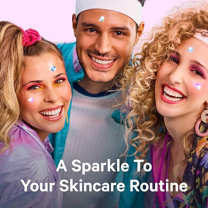 Sosky Hologram Pimple Patches for Face, Hydrocolloid Acne Patches with Salicylic Acid, Cute Star Zit Stickers,Colorful Blemish Covers,48 Count Pink Heart