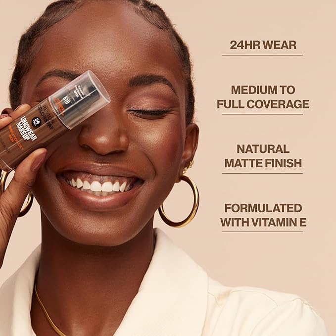 Revlon Liquid Foundation, ColorStay Face Makeup for Combination & Oily Skin, SPF 15, Medium-Full Coverage with Matte Finish, 440 Mahogany, 1 fl oz