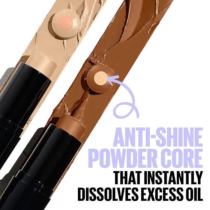 Maybelline Fit Me Shine-Free + Balance Foundation Stick, Multi-Use Face Makeup and Contour Stick For Natural, Matte Coverage, Natural Beige, 1 Count