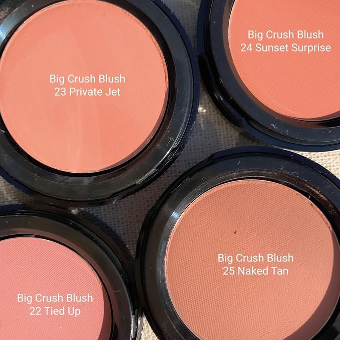 Big Crush Blush – Hypoallergenic silky powder blush for cheeks. Fine color pigmentation - buildable - long lasting face makeup. (25 Naked Tan, 2,5 g)