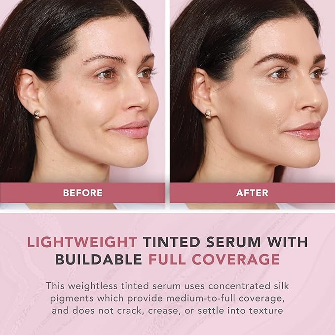 Doll 10 TCE Luminous Super Coverage Serum with Niacinamide - Full Coverage Tinted Foundation Makeup (Fair)