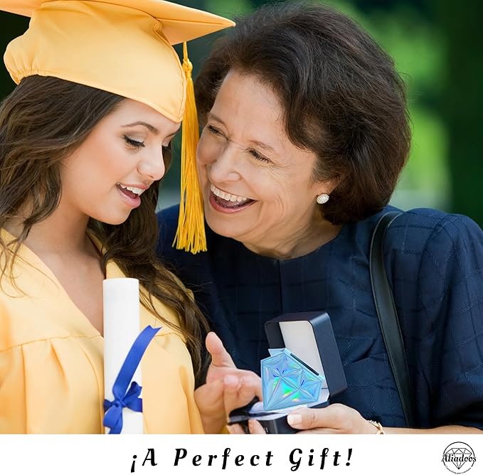 Makeup Mirror| Small Cute for Purse|2X/1X Magnifying| Your Womens Fashion| Travel Portable Slim Compact Mirror| Leather Gorgeous Elegant Iridescent Diamond Shape Women| Graduation Stylish