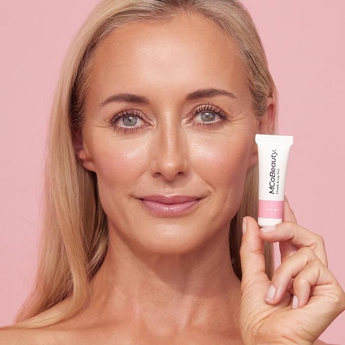 MCoBeauty Cheek & Lip Tint, Rose Glow, Vibrant Pop of Color for Cheeks and Lips, Vegan, Cruelty Free Cosmetics