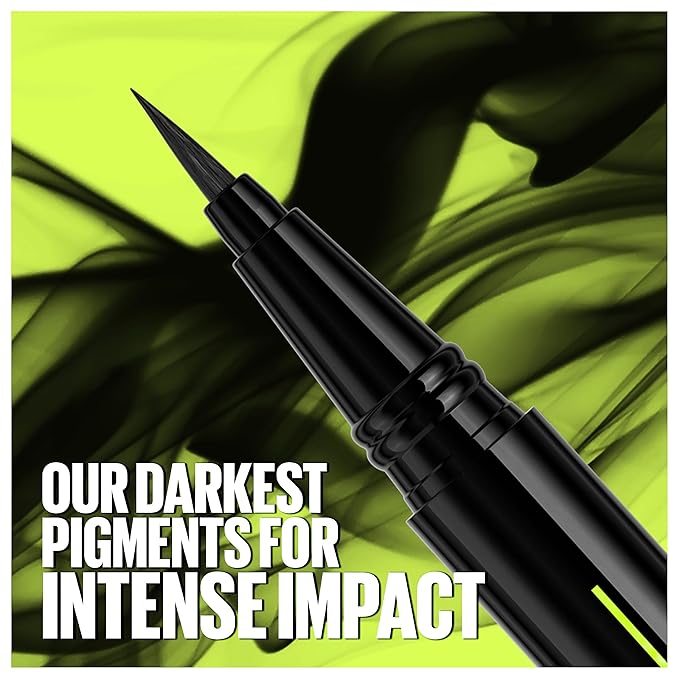 Maybelline Tattoo Studio Ink Pen Liquid Eyeliner, Up to 24 Hours of Wear, Waterproof & Smudge-Resistant Make Up, Matte Black, 1 Count