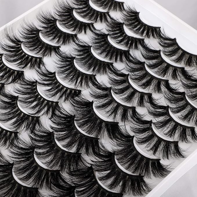 Lanflower 25MM Lashes Dramatic Volumn Eyelashes Wholesale Bulk 20 Pairs 4 Styles