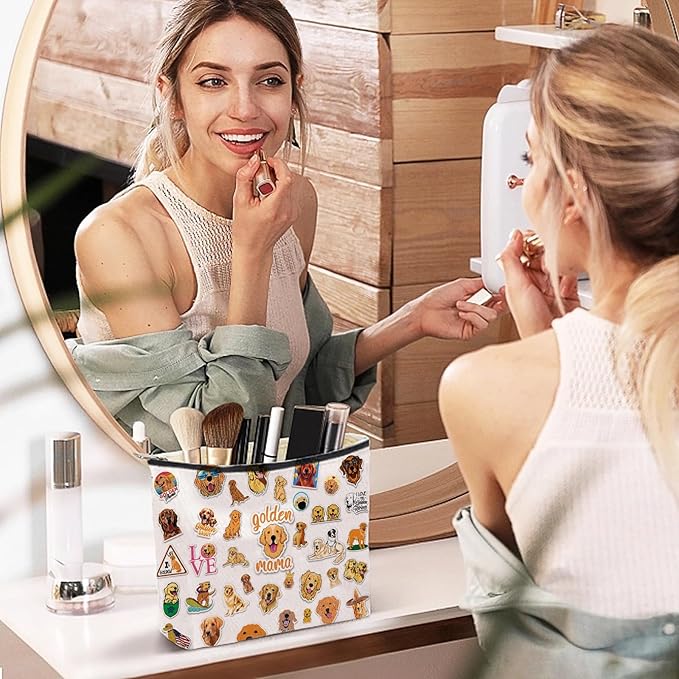 Birthday Gifts for Teenage Girls, Golden Retriever Makeup Bag, Dog Lovers Gifts for Girls Women, Golden Retriever Gifts for Christmas for Her, Sister, Daughter, Women