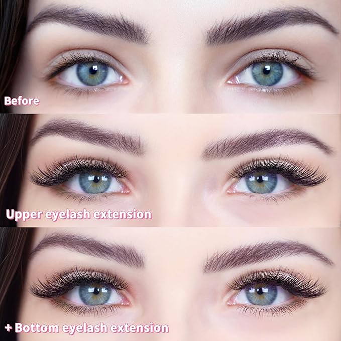 Beauty7 Mixed Under Lash Volume Individual False Eyelash Extension Tray Matte C Curl 0.15mm Thickness 5/6/7mm Length