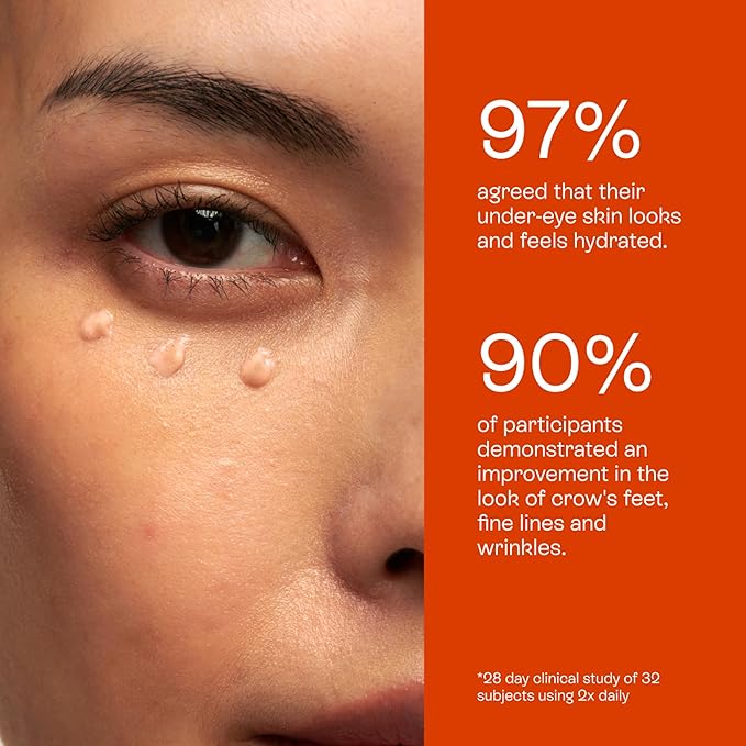 BeautyStat C Eye Perfector Dark Circle Reducing Vitamin C Eye Cream, Made in the USA with 5% L-Ascorbic Acid (Pure Vit C), Hyaluronic Acid - Hydrating, Firming (0.5oz / 15ml)