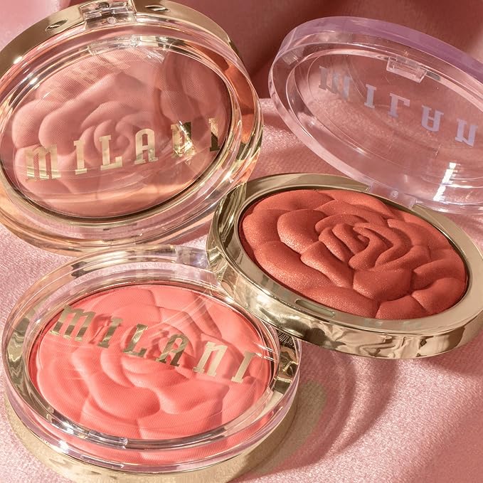 Milani Rose Blush, Powder Blush for Cheeks, Cruelty Free Makeup - Shape, Contour & Highlight Face for a Natural Matte Finish -Coral Cove