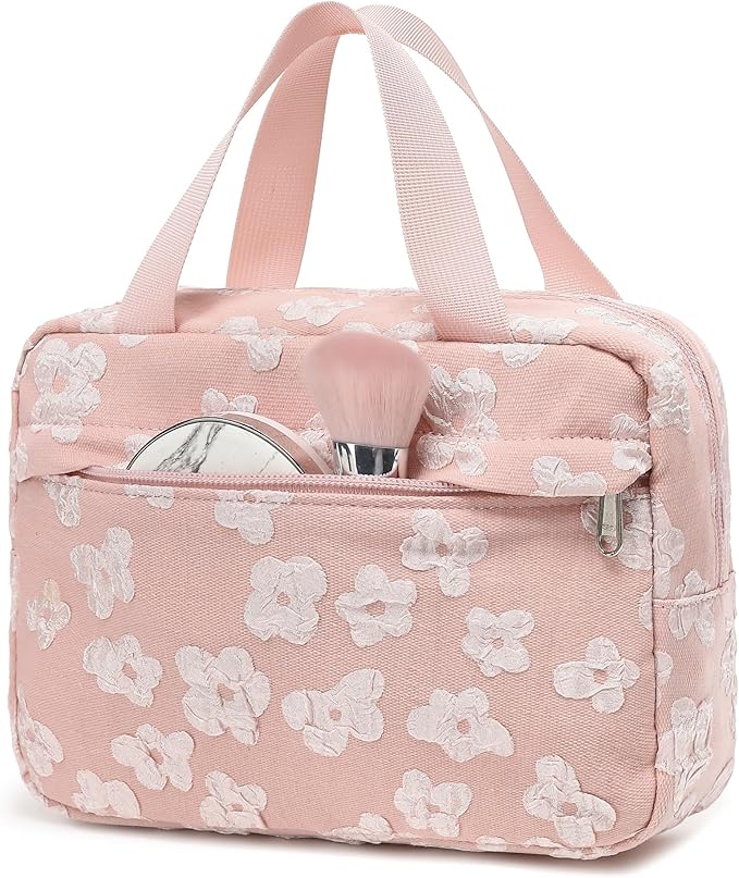 Makeup Bag for Women Cosmetic Bag Large Make Up Organizer Travel Toiletry Bags Waterproof Zipper Tote Pouch Purse for Girls