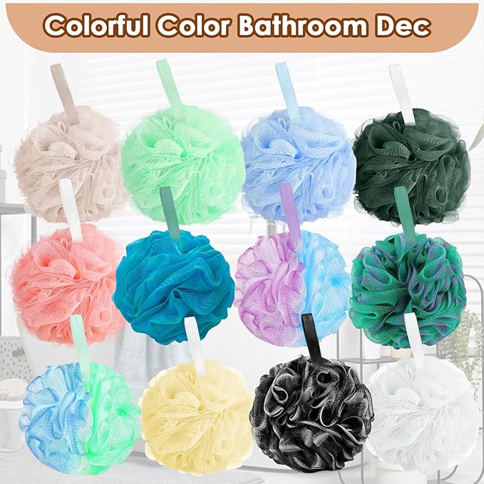 Bath loofah,Bath Sponge,Shower loofahs Shower Sponge for Women and Men,Pack of 4