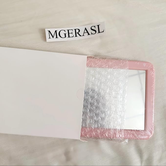 Magnetic locker mirror, 5"x7", small rectangular mirror for the back of locker doors, suitable for school lockers, work lockers, home refrigerators, magnetic whiteboards, locker accessories (Black)