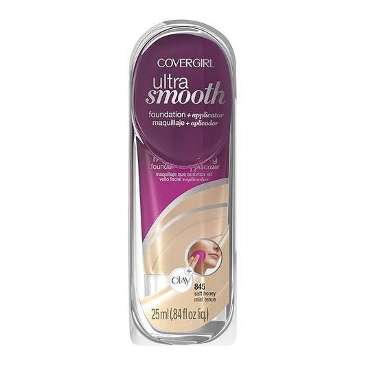 CoverGirl Ultrasmooth Foundation Plus Applicator, Soft Honey 845, 0.85 Fluid Ounce