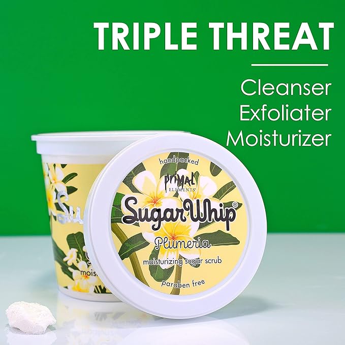 Primal Elements Plumeria Sugar Whip, 10 Ounce