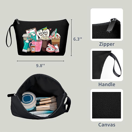 Dental Hygienist Gifts - Small Cosmetic Bag, Perfect for Women & Teen Girls - Birthday &