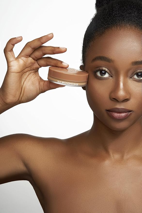 YENSA Silk Bronzing Base Cream Bronzer - Makeup Bronzer Cream with Peptides and Superfoods for a Lightweight Sunkissed Glow - Brightens & Helps Reduce Appearance of Fine Lines - Sunlit Glow (1 oz)