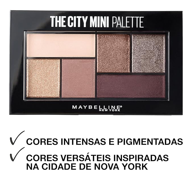 Maybelline New York Makeup The City Mini Eyeshadow Palette, Chill Brunch Neutrals Eyeshadow, 0.14 oz