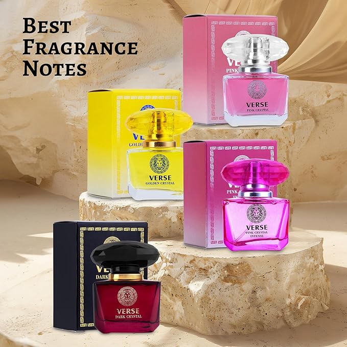 NovoGlow Verse 4-Piece Mini Fragrance Set for Women Light One - Refreshing Combinations of Floral, Fruity & Woody Scents -Ideal EDP Beauty Gift for Birthday, Anniversary Infinity Breeze