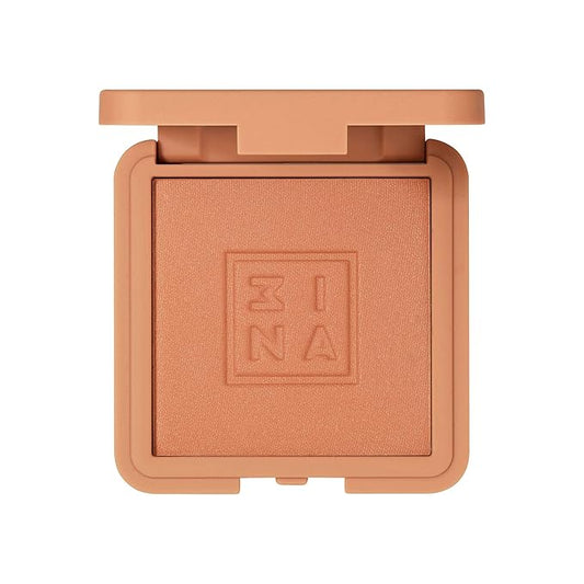 3INA The Blush 591 - Natural, Light Mineral Powder Blush For Sensitive Skin - Blendable, Buildable Rouge - Pigmented, Dewy Glow - Vegan, Cruelty Free, Eco Friendly Makeup - Gold Sand Color - 0.26 Oz