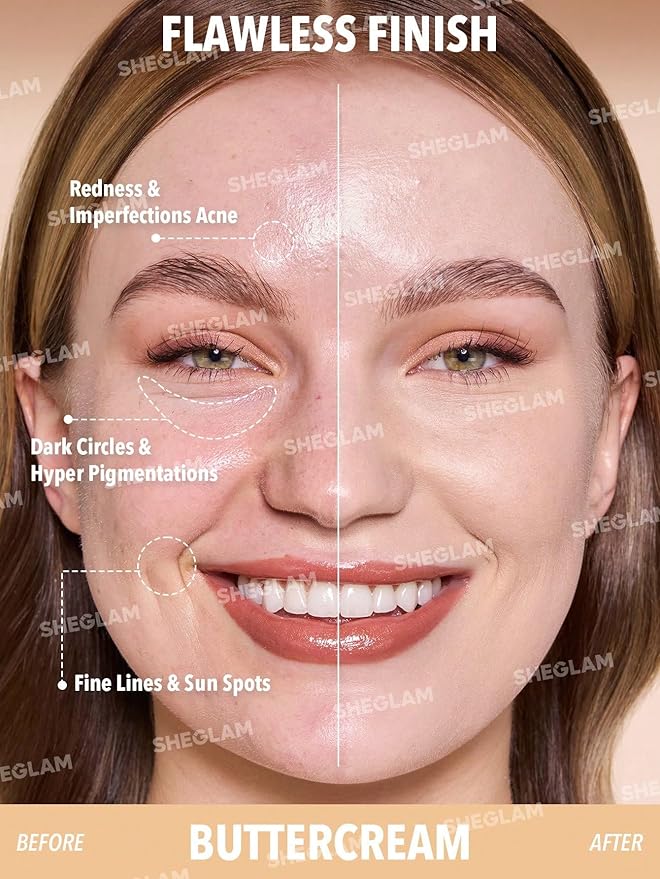 SHEGLAM Skin Magnet High Coverage Foundation Stick Longwear Medium Face Makeup for All Skin Types-Buttercream