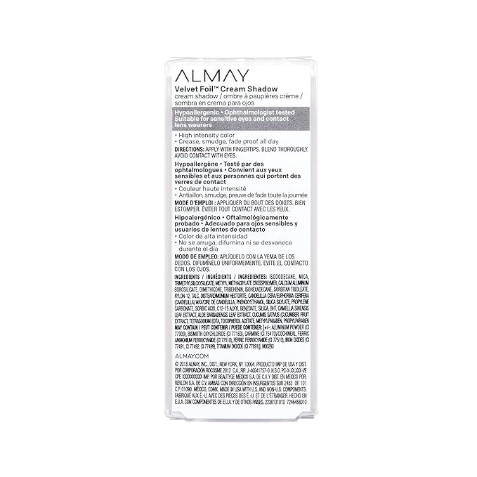 Almay Velvet Foil Cream Shadow, Cupid Glaze, 0.36 fl. oz., metallic eyeshadow