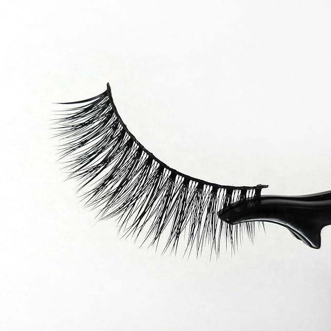 Missamé SULTRY Deluxe Beauty False Eyelashes Set Handmade with Premium Synthetic Fibers, Black, 3 Pairs