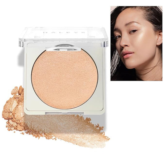 HALEYS Smoothing Highlighter Powder, Re-fract, Illuminating, Lightweight, Non-Caking, Smooths, Blurs, Long lasting, Nourishing & Skin-Softening, Infused with Spherical Powder, Macadamia Oil, V+CF