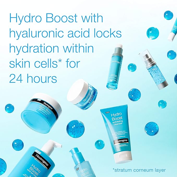 Neutrogena Hydro Boost Hydrating Hyaluronic Acid Serum, Oil-Free and Non-Comedogenic Face Serum Formula for Glowing Complexion, Oil-Free & Non-Comedogenic, 1 fl. oz (Pack of 2)
