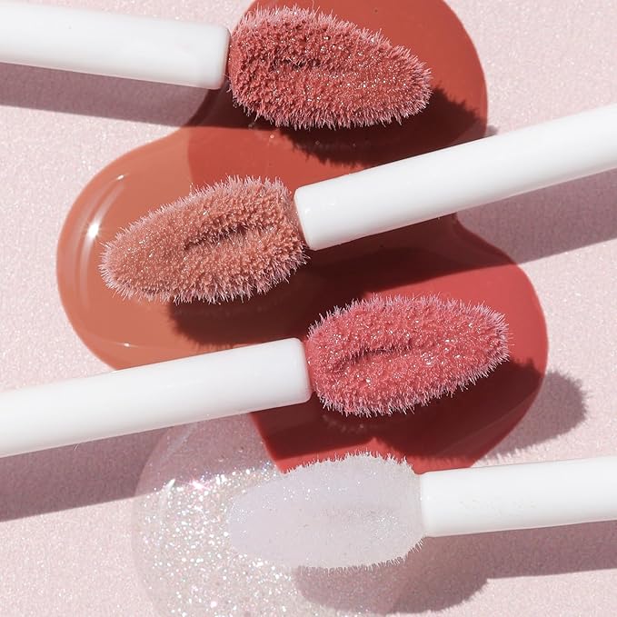 Wander Beauty Lip Retreat Oil - Oasis Glow (Shimmery Clear) - 4-in-1 Tinted Oil + Moisturizing Gloss with Avocado, Vitamin E and Rosehip - Hydrating Care for Dry Lips - 0.33 fl oz