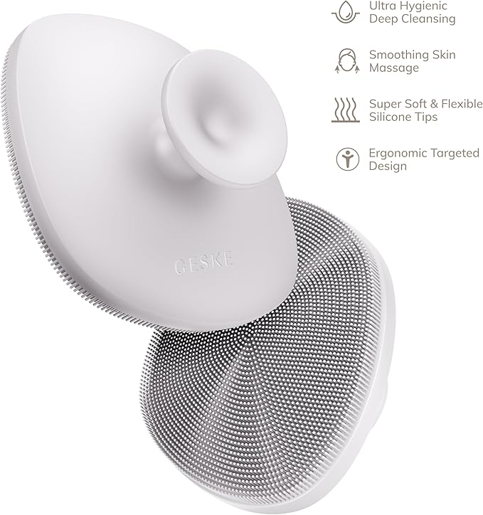 Body Brush | 4 in 1 | Cleansing Brush for The Entire Body | Professional Deep Cleaning | Soft Silicone Bristles | Ergonomic Two-Finger Design | Cleanses & Massages