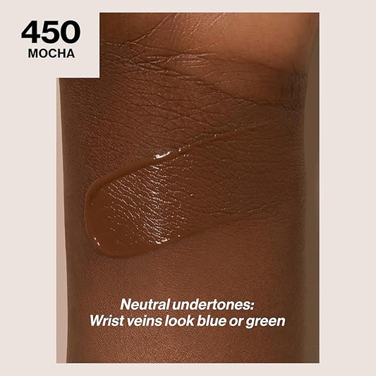 Revlon Liquid Foundation, ColorStay Face Makeup for Combination & Oily Skin, SPF 15, Medium-Full Coverage with Matte Finish, 450 Mocha, 1 fl oz