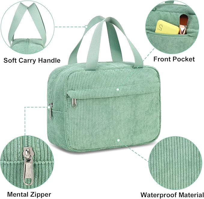 Makeup Bag for Women Cosmetic Bag Large Make Up Organizer Travel Toiletry Bags Waterproof Zipper Tote Pouch Purse for Girls