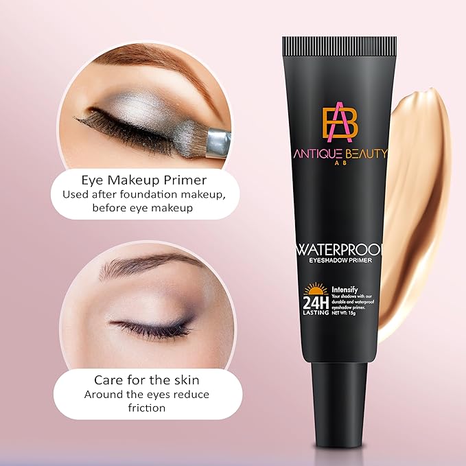 Eyeshadow Primer, 24- Hour Long Lasting, Smudge Proof, Waterproof, Eye Base Make Up, Suitable For All Skin Tones / 1 Count, 15 g /