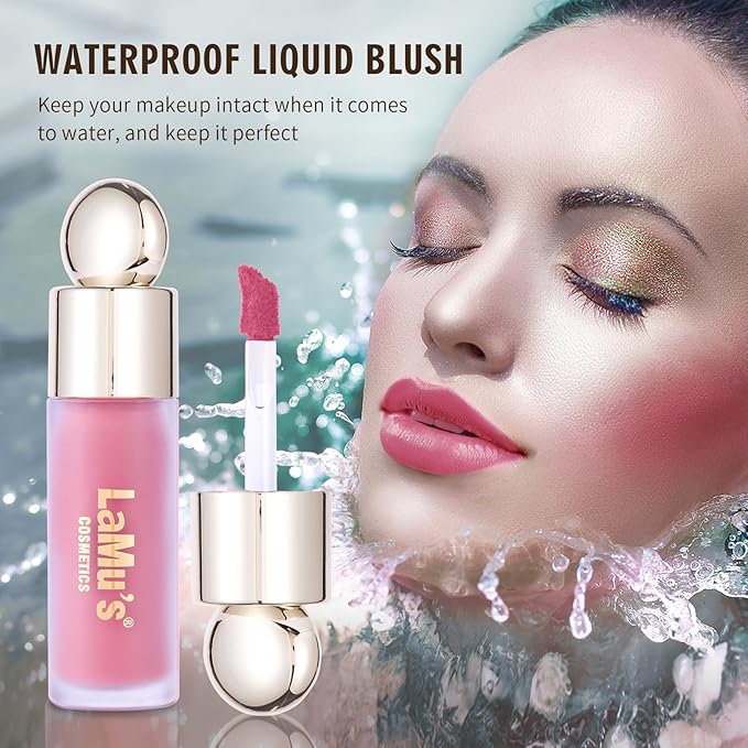 LaMu'S COSMETICS Soft Pinch Weightless Liquid Blush, Long-Lasting Beauty Natural Waterproof Face Liquid Blush For All-Day Wear (Grace-Rose, 0.25fl.oz/7.5ml)
