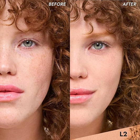 COVER FX Pressed Mineral Foundation - Shade L2 - Weightless Powder Foundation - Buildable Light to Full Coverage - Matte Finish - All Skin Types