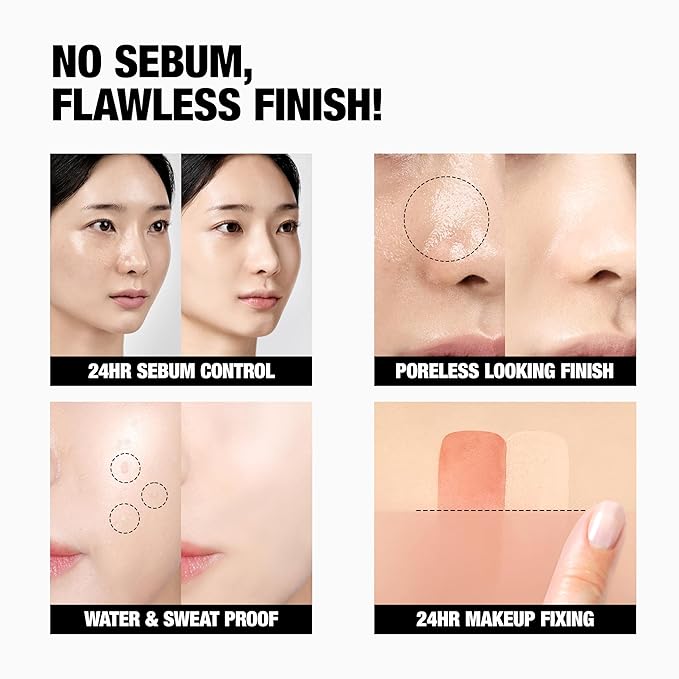 Translucent Set Finishing Powder - Sebum Control Face Loose Powder, Matte & Silky Finish, Lightweight, Long-lasting, Korean Makeup, 0.24 Oz. (2.1 Medium Beige, 0.24 Oz.)