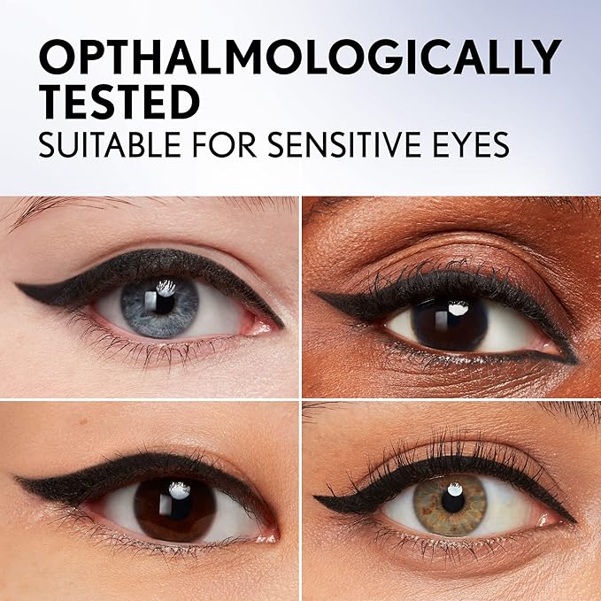 COVERGIRL Perfect Point Plus Ink Gel Eye Pencil, Pigmented, Long-Wearing, Vegan Formula, Matte Jet Black 275, 0.01oz