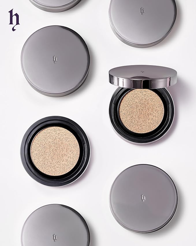 HEVVYMAKEUP H Cushion Semi Matte No.23 Medium Begie - Korean Makeup All Day Flawless Coverage Foundation for Neutral Dry Skin - Poreless Airy Weightless Coverage, 0.35oz.