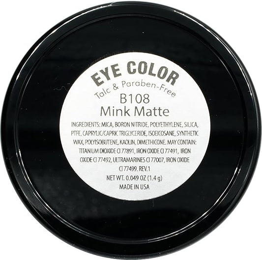 Mink Matte Beige Taupe Pressed Powder Single Vegan Eyeshadow; Talc, Paraben & Cruelty Free