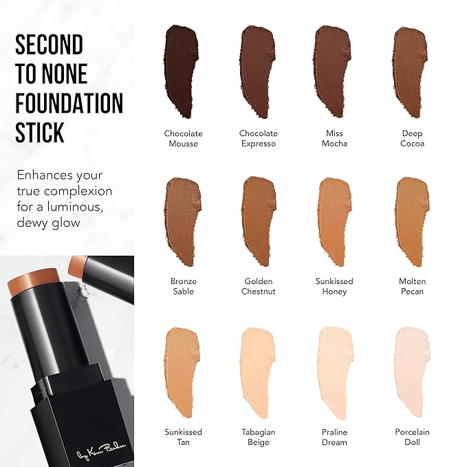 Glamazon Second to None Foundation Stick, Deep Cocoa, Light-to-Full Coverage, Weightless Makeup With a Glowy Natural Finish