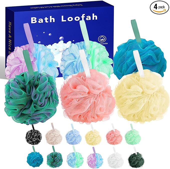 Bath loofah,Bath Sponge,Shower loofahs Shower Sponge for Women and Men,Pack of 6