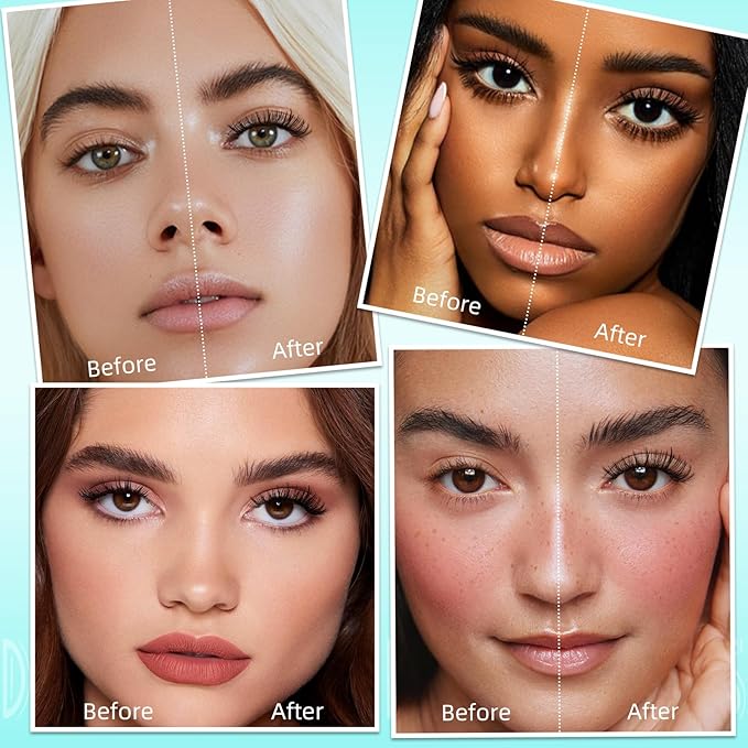 Natural Lash Clusters Left&Right Eyelash Clusters 280pcs D Curl Wispy Cluster Lashes DIY Individual Lashes Extension Thin Band Cluster Eyelashes Extensions(50D,9-18mm Mix)