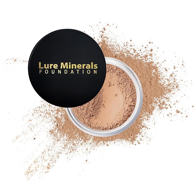 Lure Minerals Mineral Foundation Loose Powder - 8g, Mineral Makeup Face Powder Foundation (Beige Medium - Luminous)